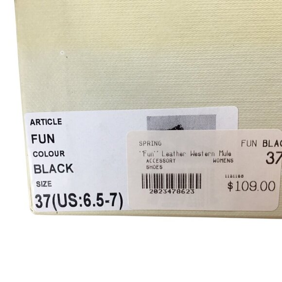 L'Artiste Spring Step Fun Mule Western Sz 37 6.5-7 Black Turquoise Hand Painted - Picture 10 of 12